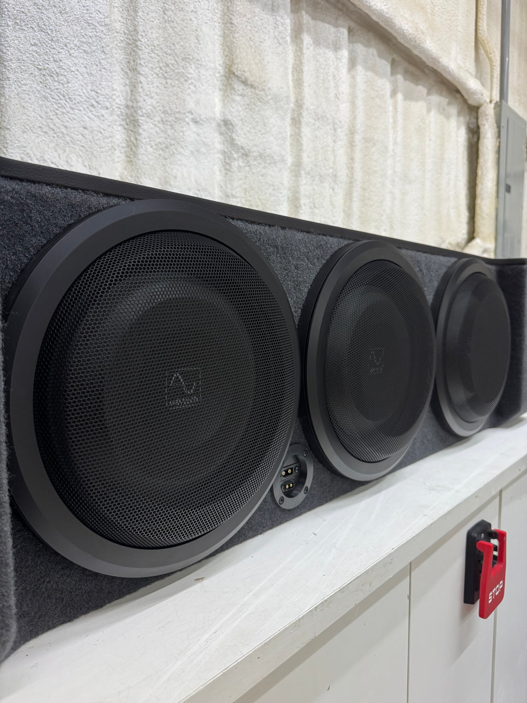 Stage 2 Sealed Subwoofer Enclosure Loaded with 3 Wāvtech Thin Pro 12's For Ford (REQUIRES 2.5" INCH SEAT LIFT)