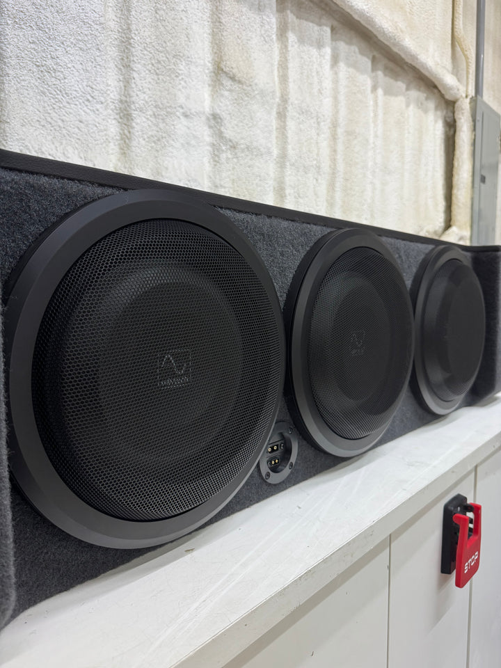 Stage 2 Sealed Subwoofer Enclosure Loaded with 3 Wāvtech Thin Pro 12's For Ford (REQUIRES 2.5" INCH SEAT LIFT)