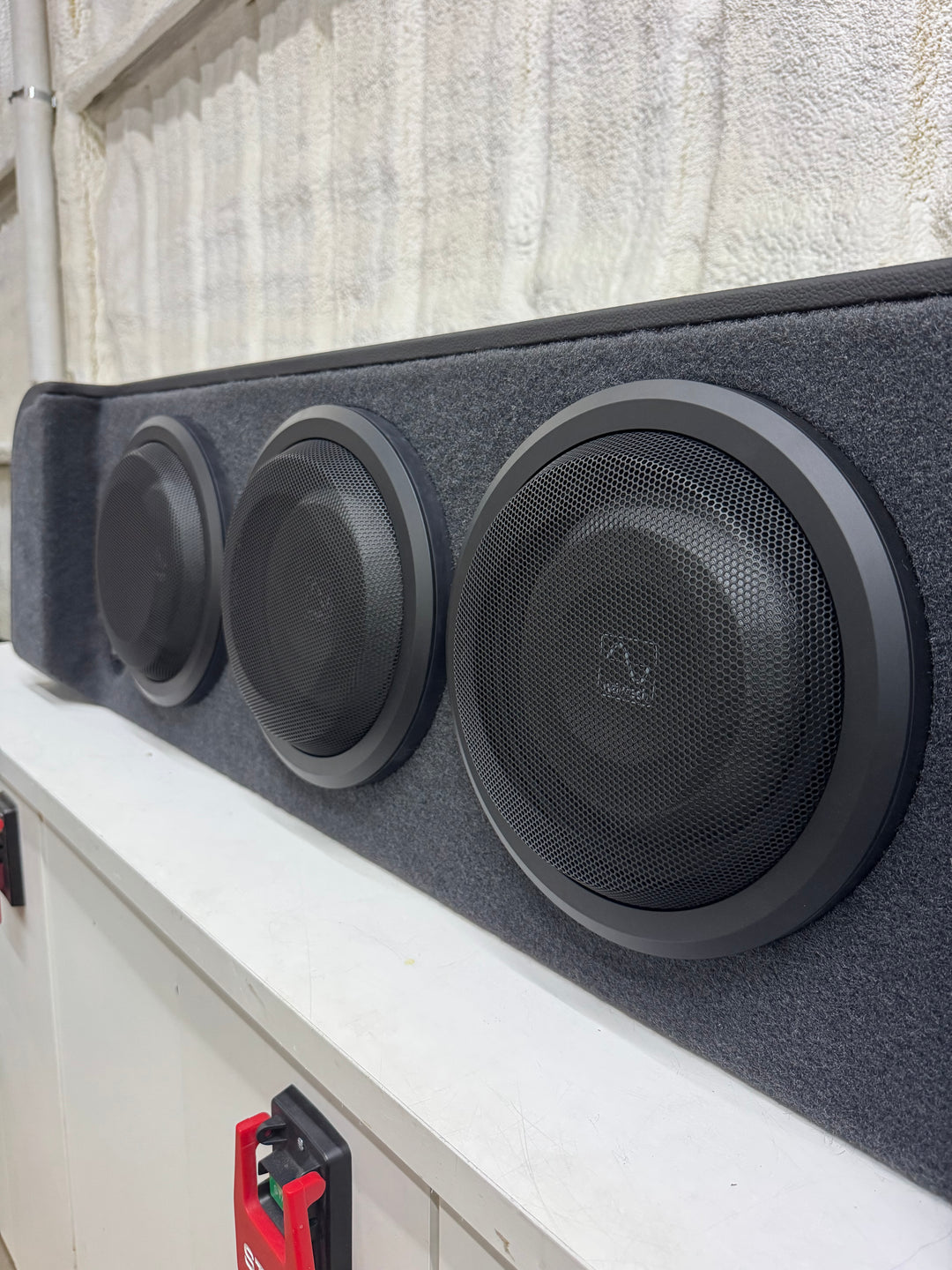 Stage 1 Sealed Subwoofer Enclosure Loaded with 3 Wāvtech Thin Pro 10's For Ford