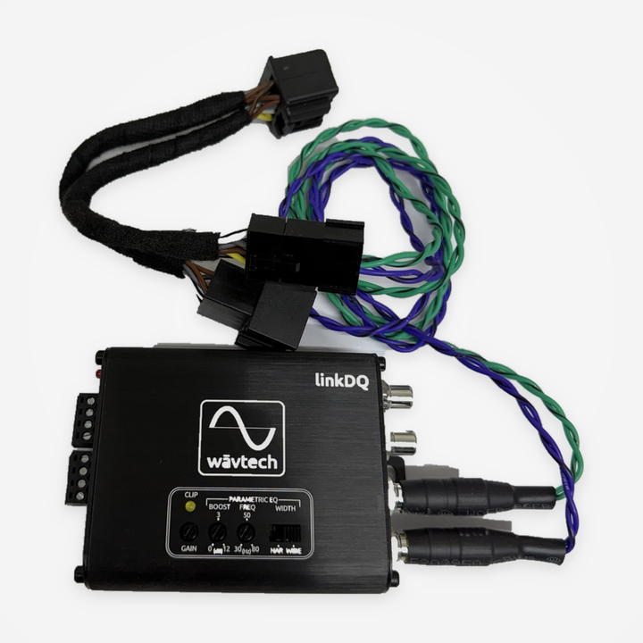 GM Subwoofer T-Harness for BOSE with Wāvtech linkDQ Line Output Converter - Compatible with 2019-2026 GMC Sierra - Chevrolet Silverado Vehicles