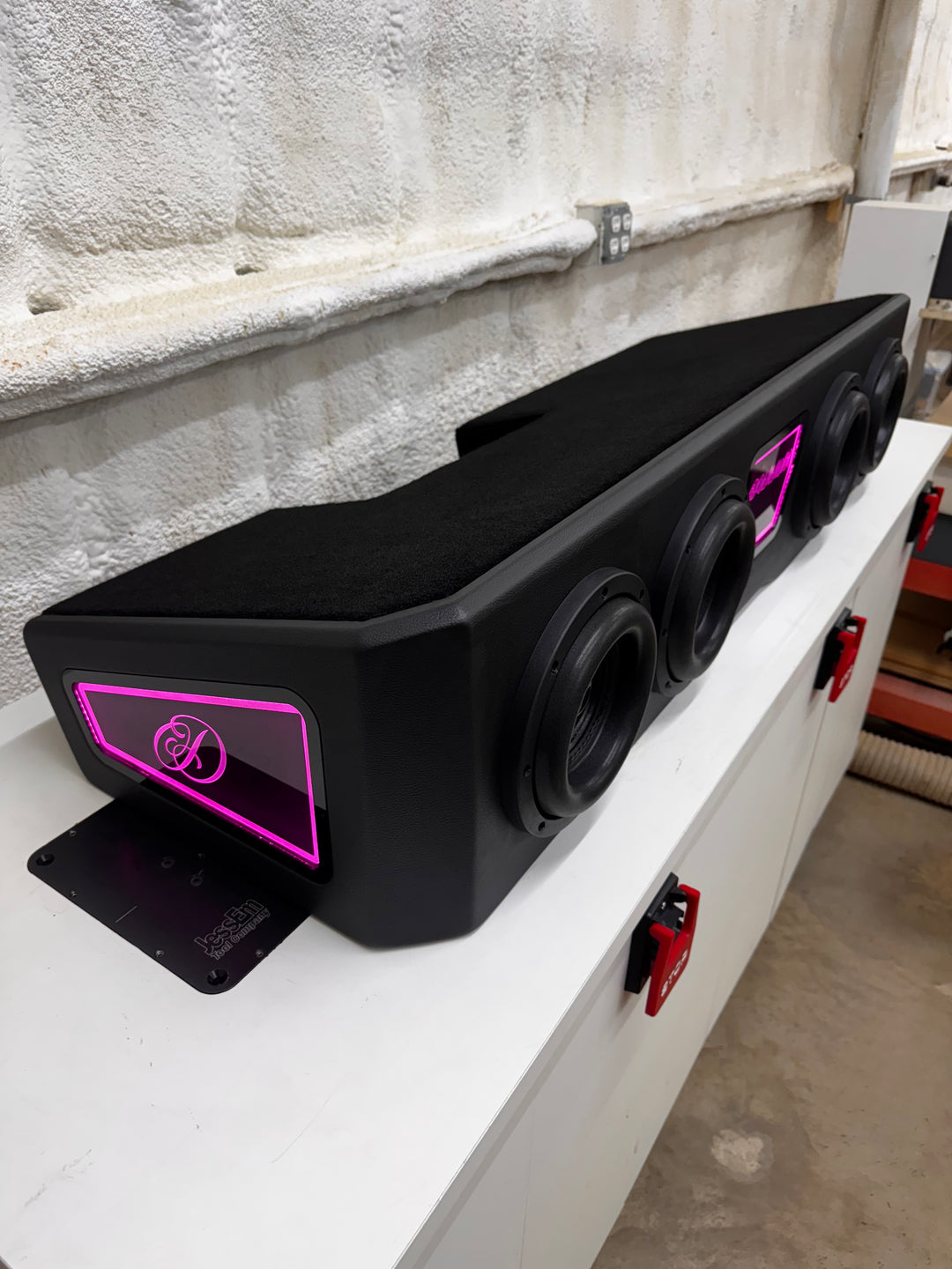 Stage 2 Essential Ported Subwoofer Enclosure Loaded With 4 Audio Dynamics 3008's