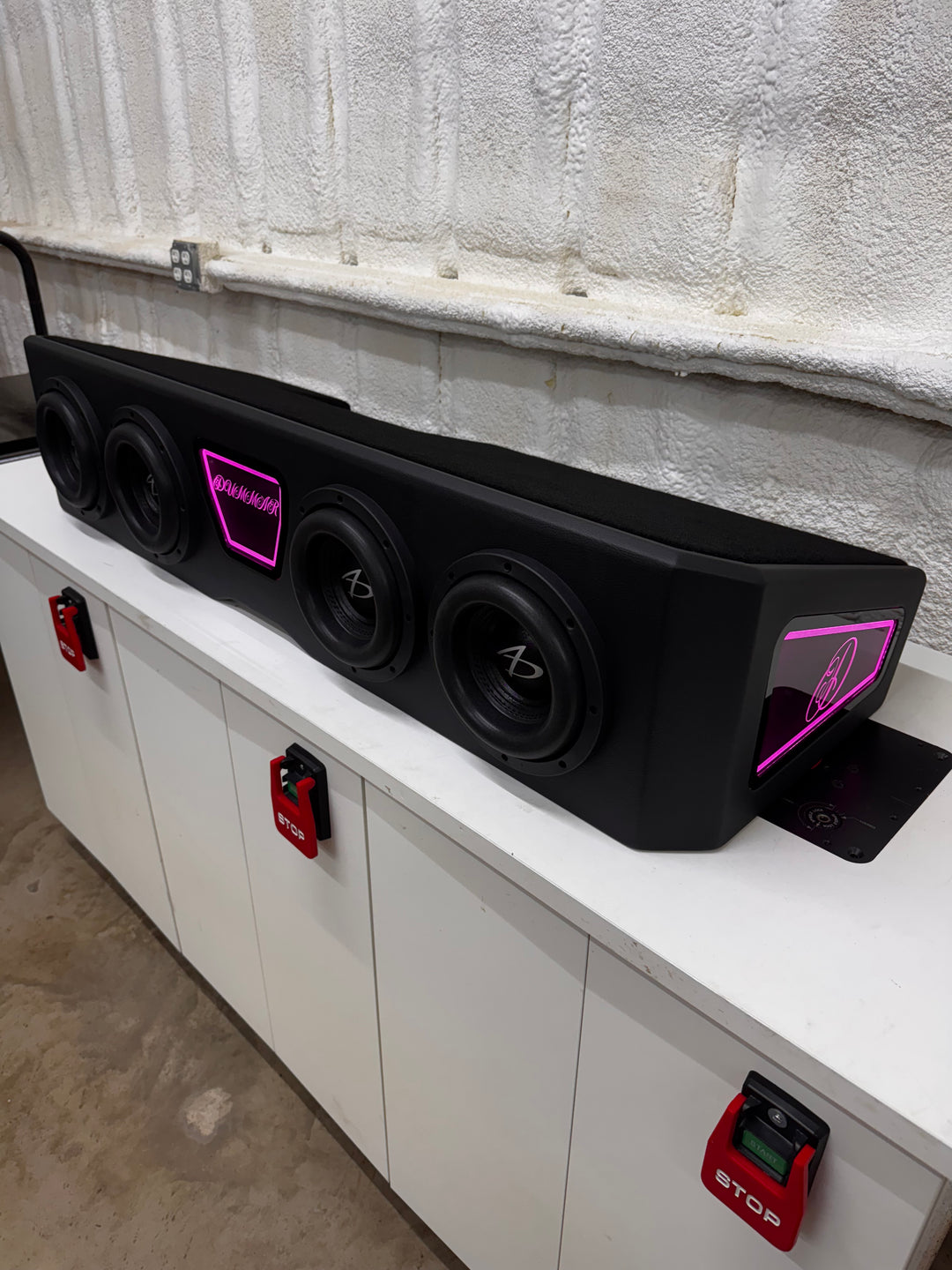 Stage 2 Essential Ported Subwoofer Enclosure Loaded With 4 Audio Dynamics 3008's