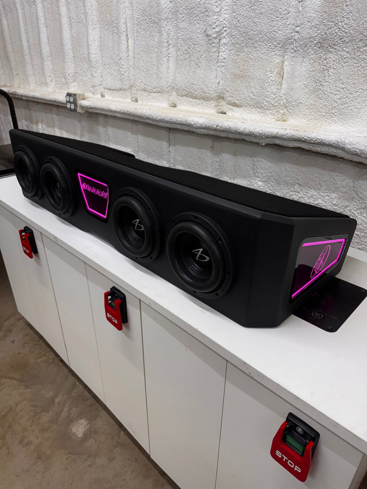 Stage 2 Essential Ported Subwoofer Enclosure Loaded With 4 Audio Dynamics 3008's