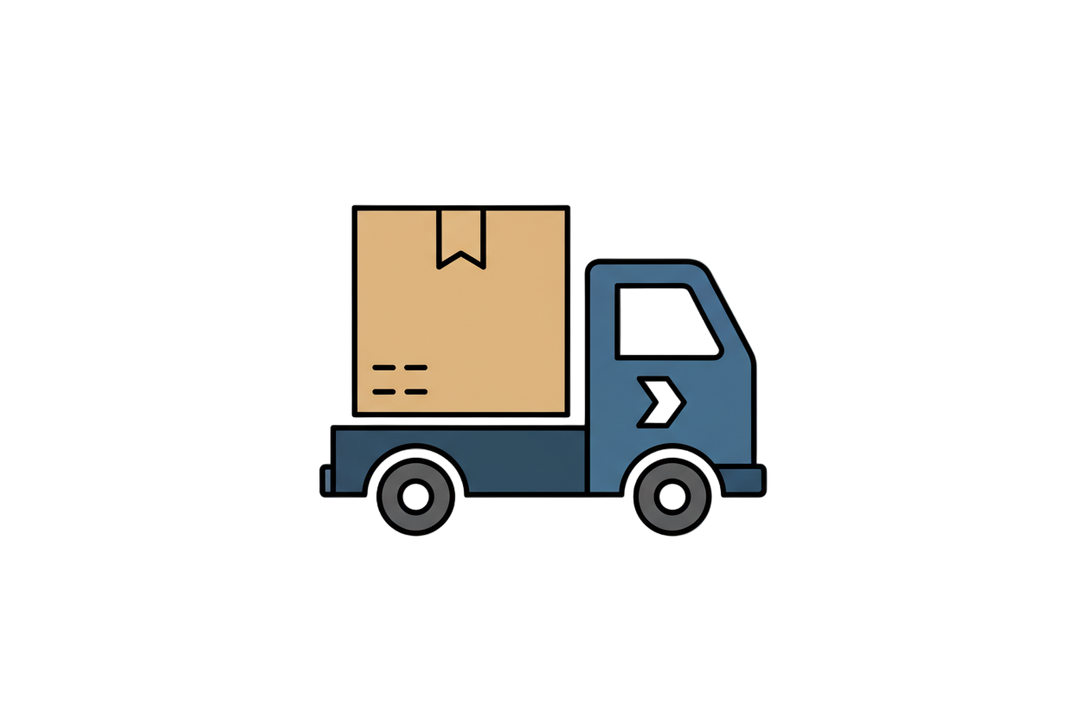 Icon of a shipping box truck